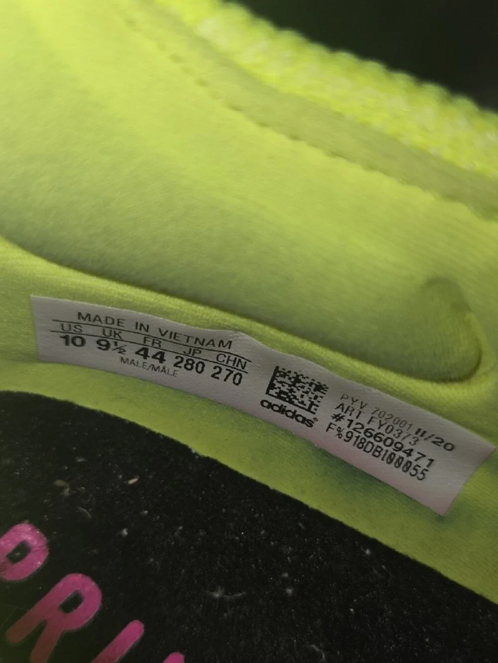 adidas vibrant neon